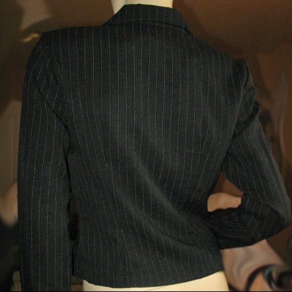 Vintage All That Jazz 90s Pinstripe Blazer Jacket Preppy Academia Corpcore Chic - Picture 5 of 5